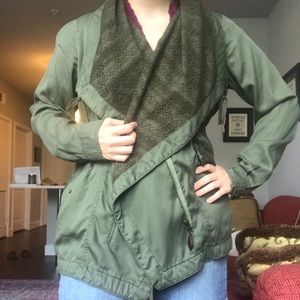 Anthropologie green anorak